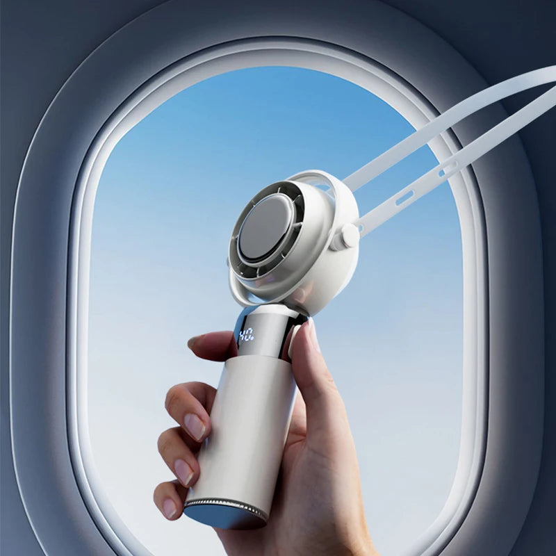 CoolBreeze Mini Fan – Adjustable, Rechargeable, Handheld