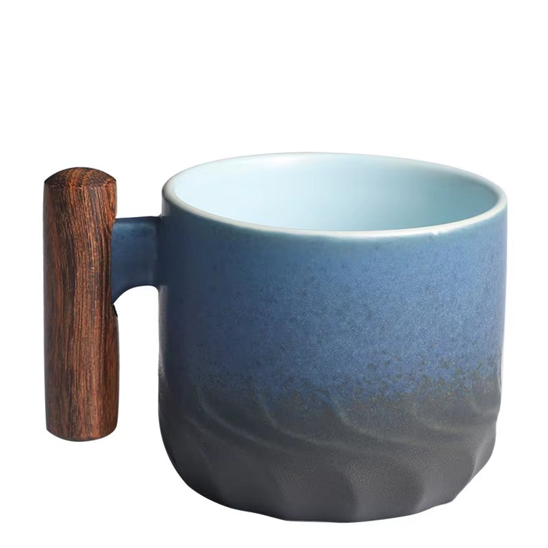 Nordic Style Retro Vintage Creative Ceramic Coffee Mug with Custom Design - Cute and Sustainable, Featuring HANDGRIP